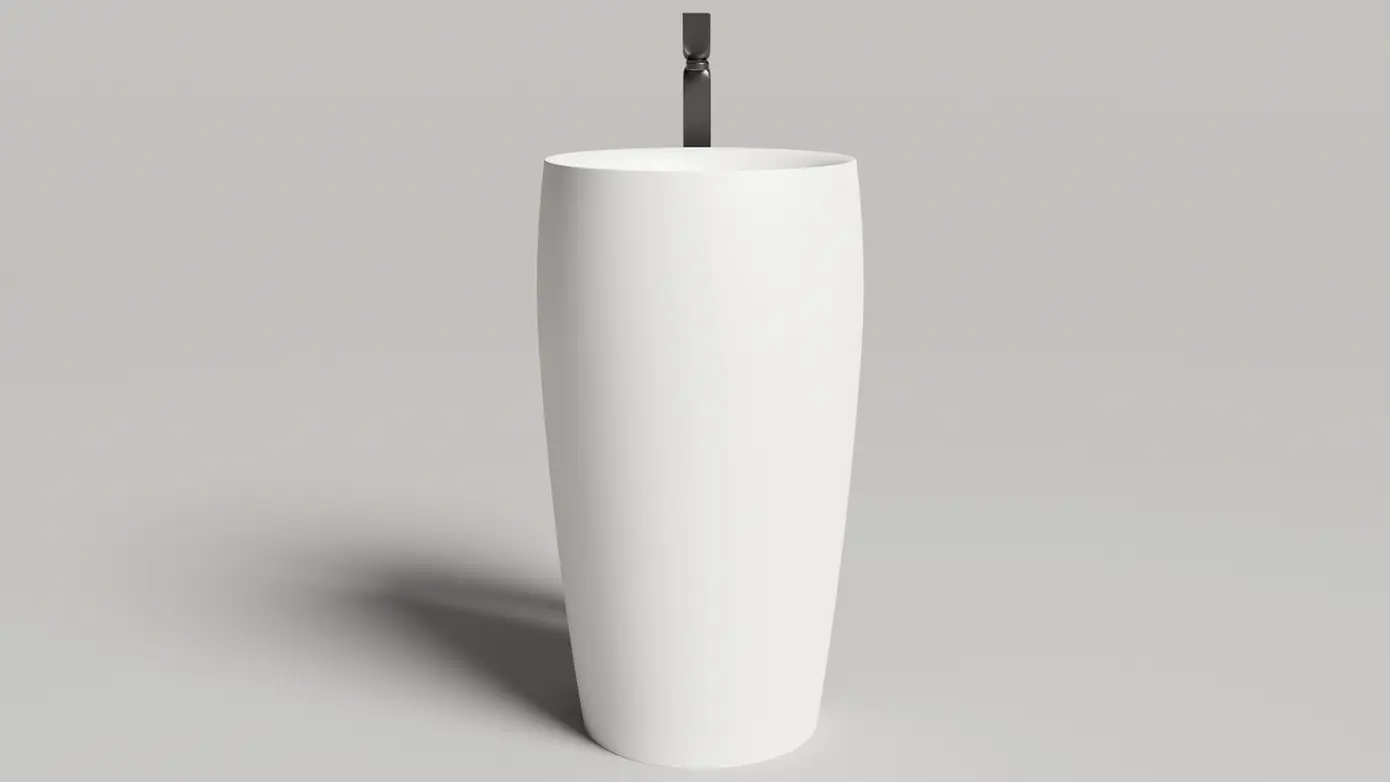 Раковина напольная Salini Alda 03 S-Sense 130311G белая глянцевая