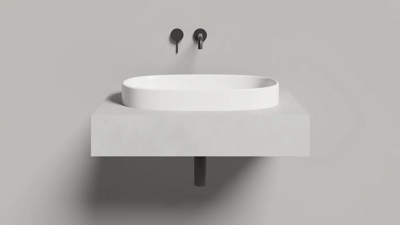 Раковина полувстраиваемая Salini Greca S-Stone 1803201M белая матовая