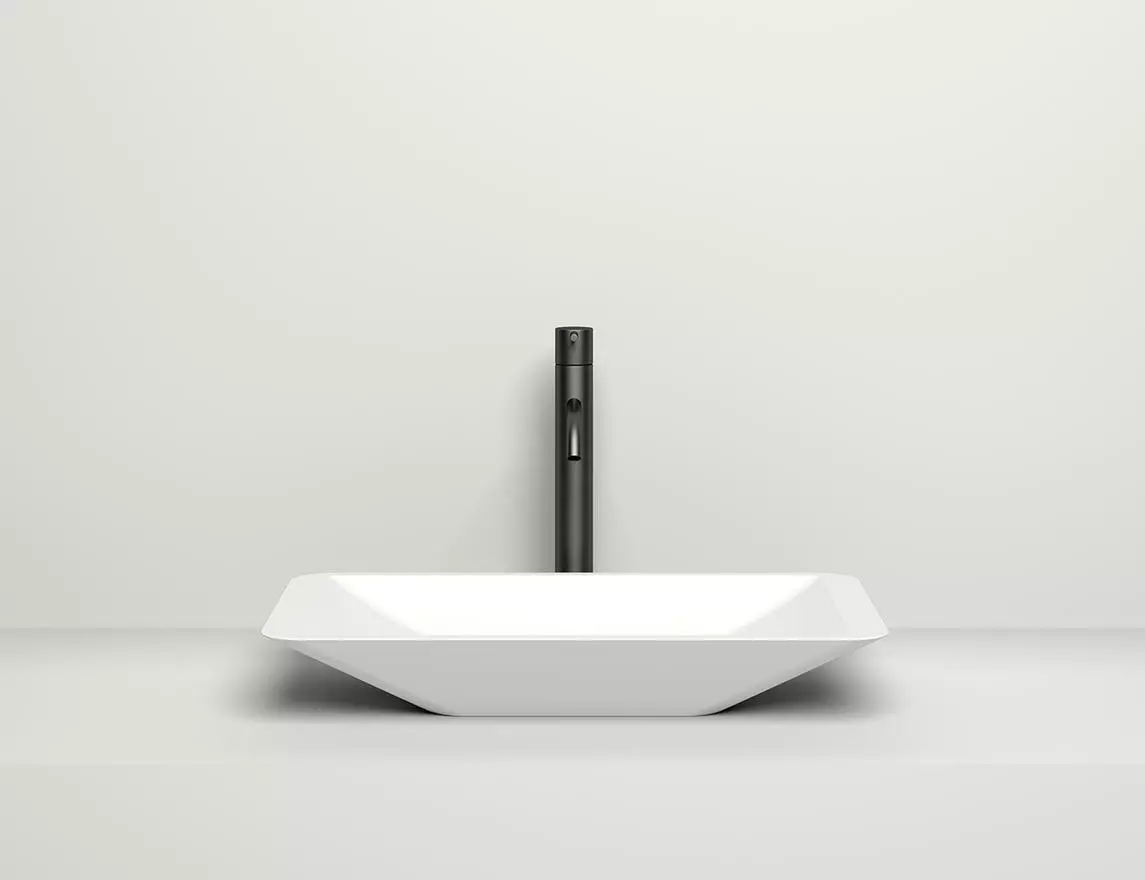 Раковина накладная Salini Callista 03 S-Sense 57 см 1101107G из литьевого мрамора, глянцевая белая