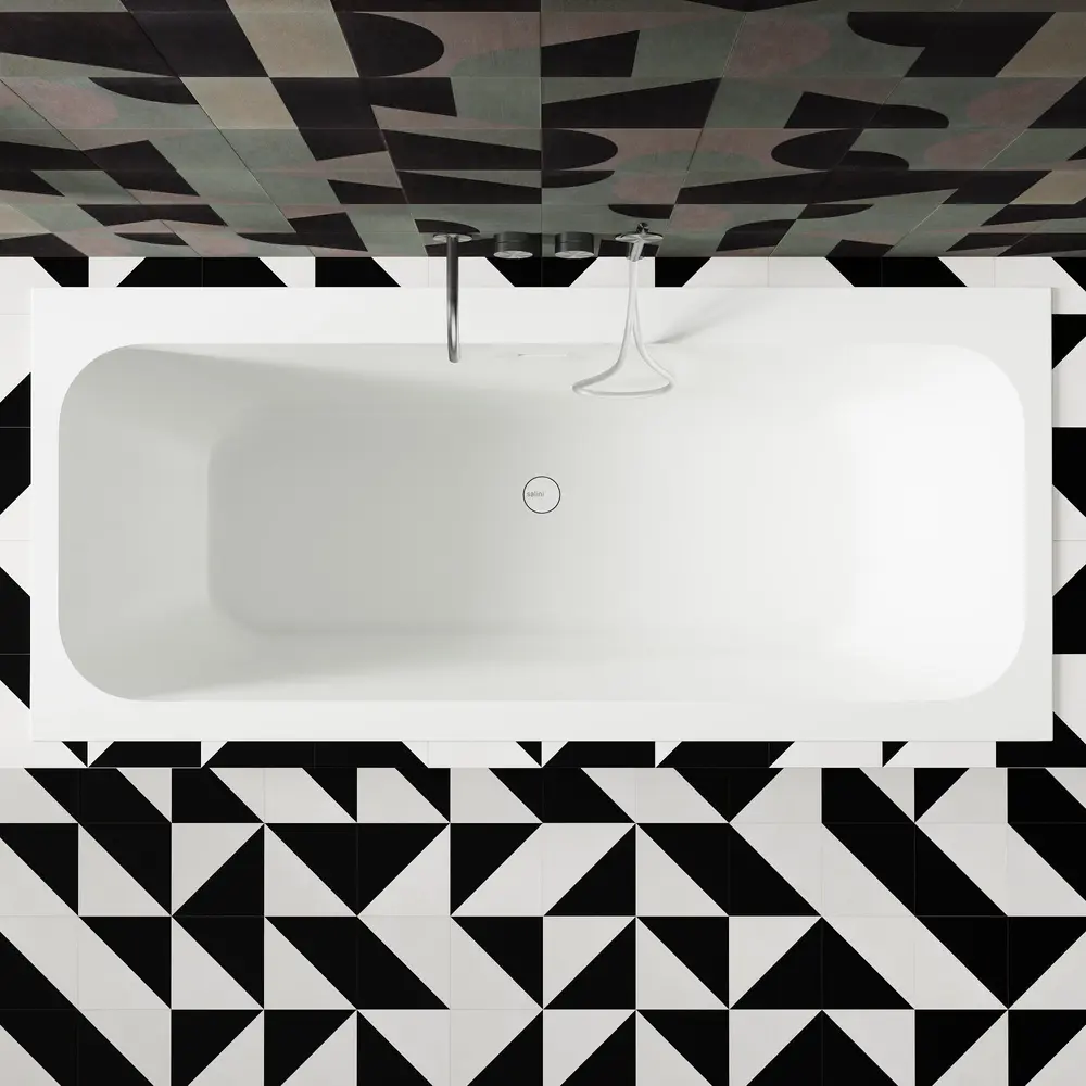 Ванна из искусственного камня Salini Orlanda Axis Kit 170x75 103323M S-Stone белая матовая