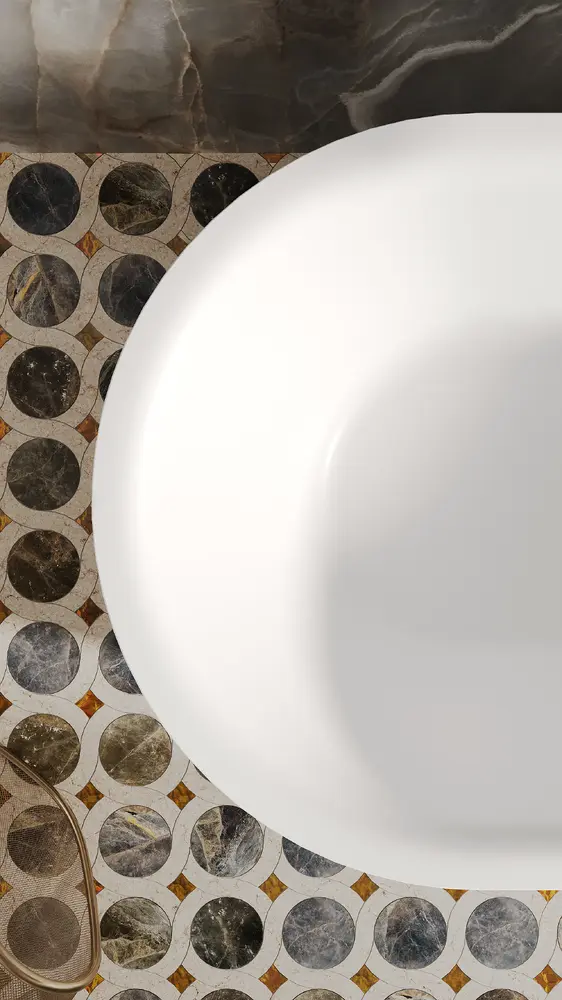 Ванна из искусственного камня Salini Perla S-Stone 170x80 1049201M отдельностоящая, белая матовая