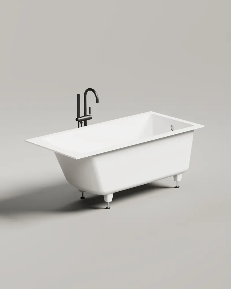 Ванна из литьевого мрамора Salini Cascata 150x70 105011G белая глянцевая
