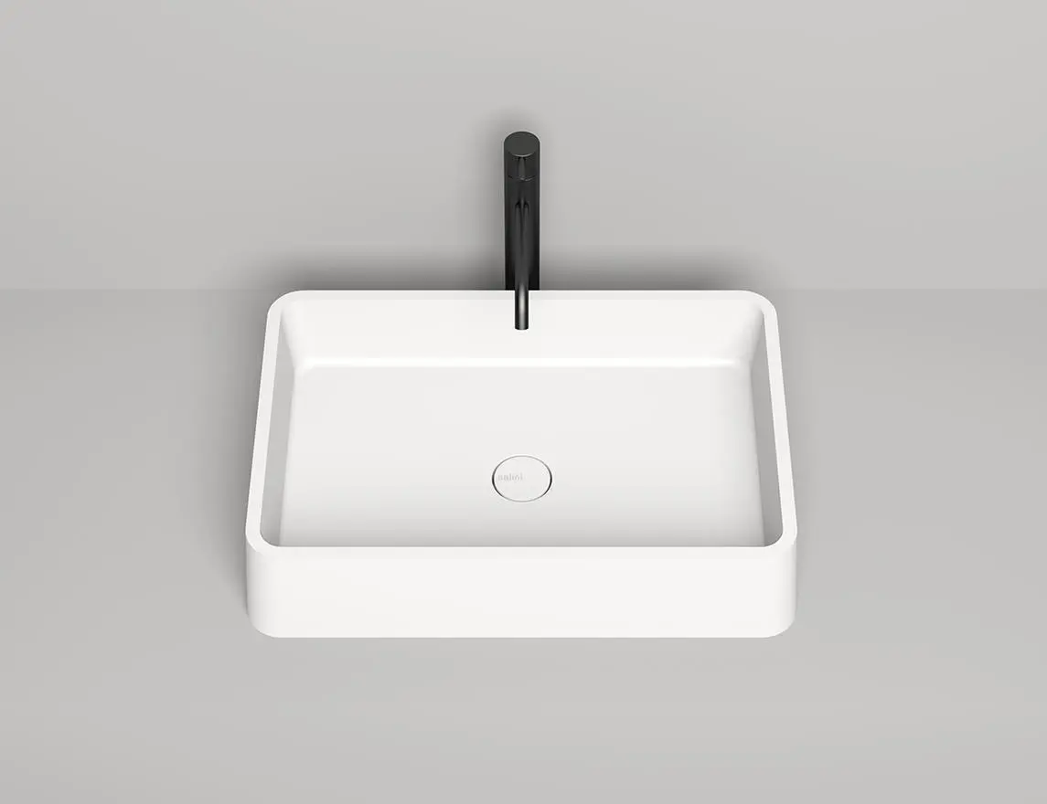 Раковина накладная Salini Gloria 07 S-Stone 60 см 1102207M из искусственного камня, матовая белая
