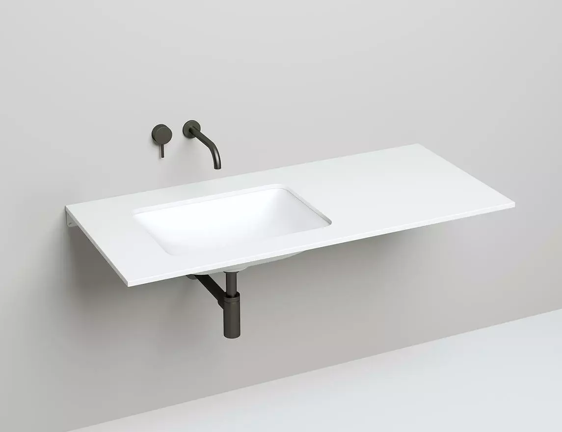 Раковина встраиваемая снизу Salini Marea 06 S-Stone 55 см 1802206M из искусственного камня, матовая белая