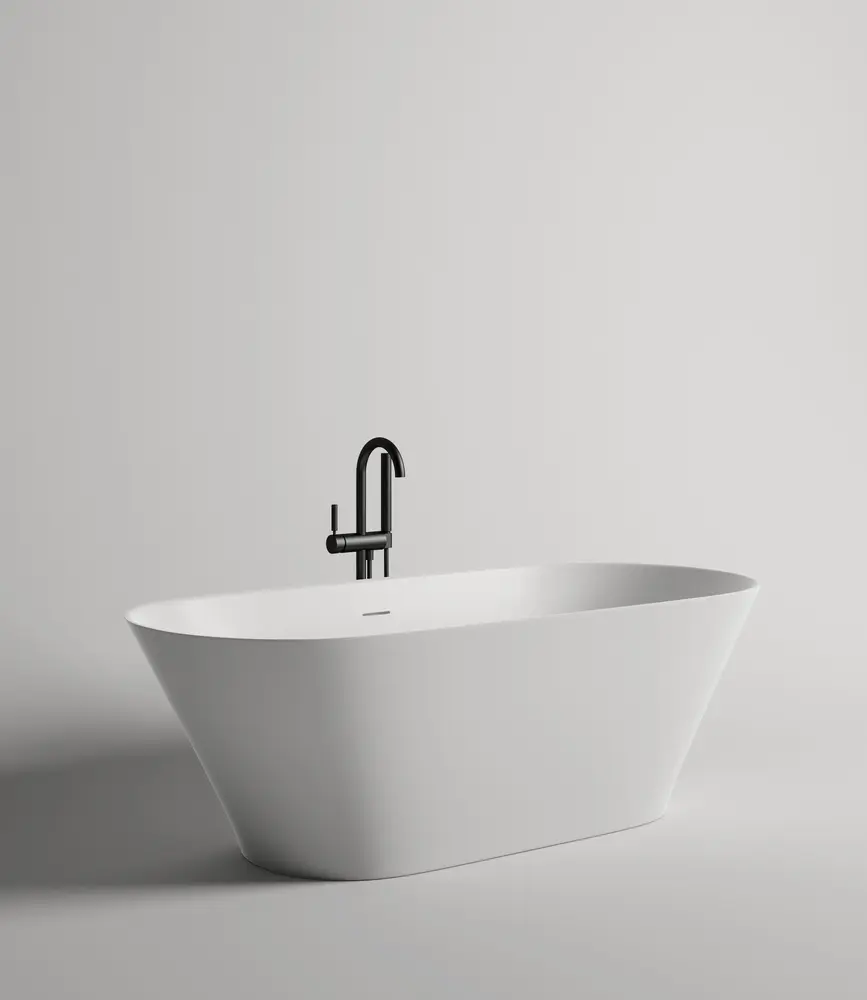 Ванна из искусственного камня Salini Mona S-stone 180x80 102921M белая матовая, отдельностоящая