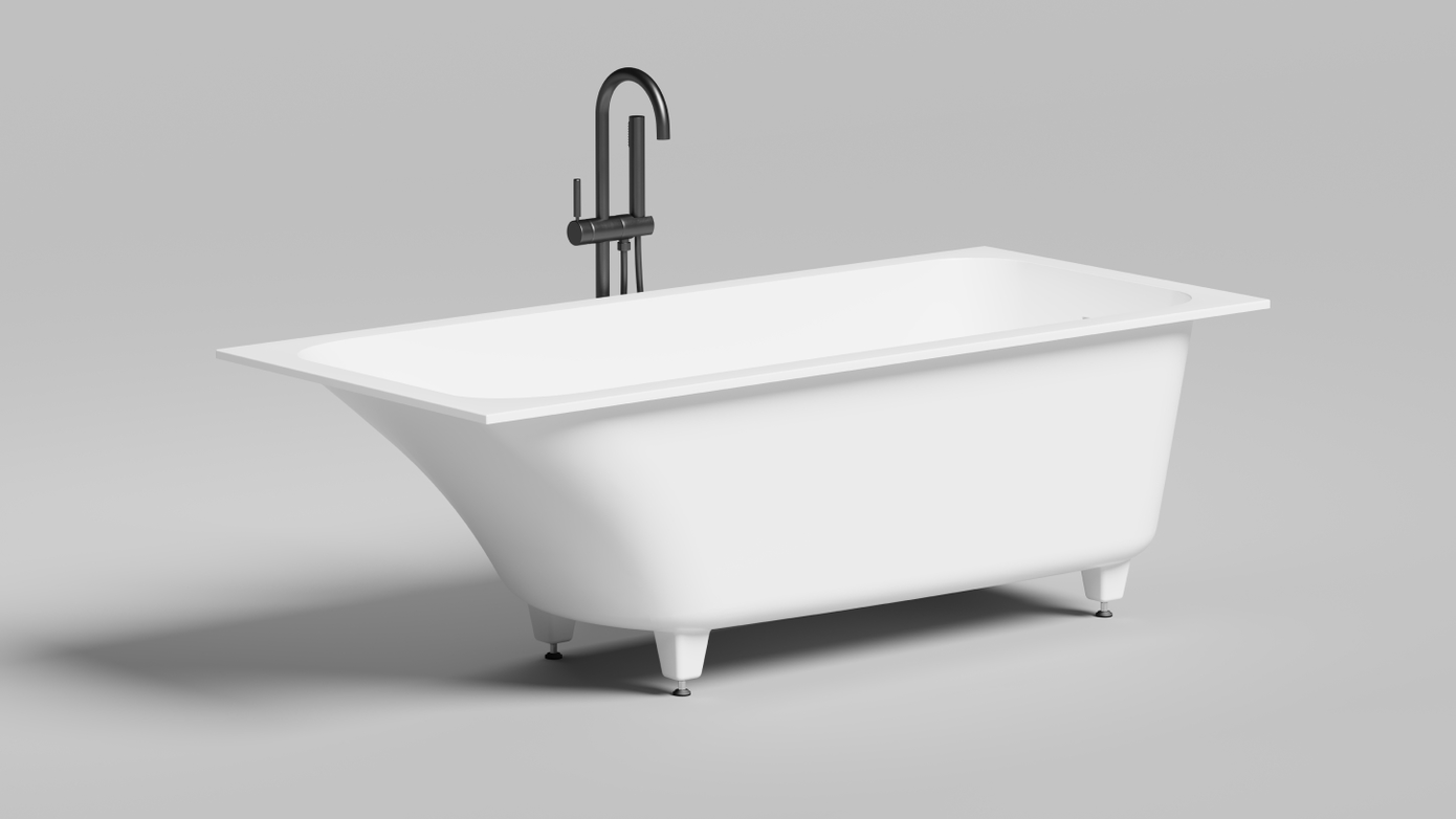 Ванна из искусственного камня Salini Orlanda Kit S-Stone 170х75 102127M белая матовая, встраиваемая