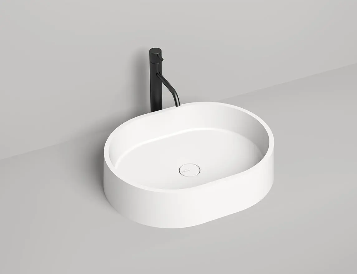 Раковина накладная Salini Gloria 10 S-Stone 56 см 1102211M из искусственного камня, матовая белая