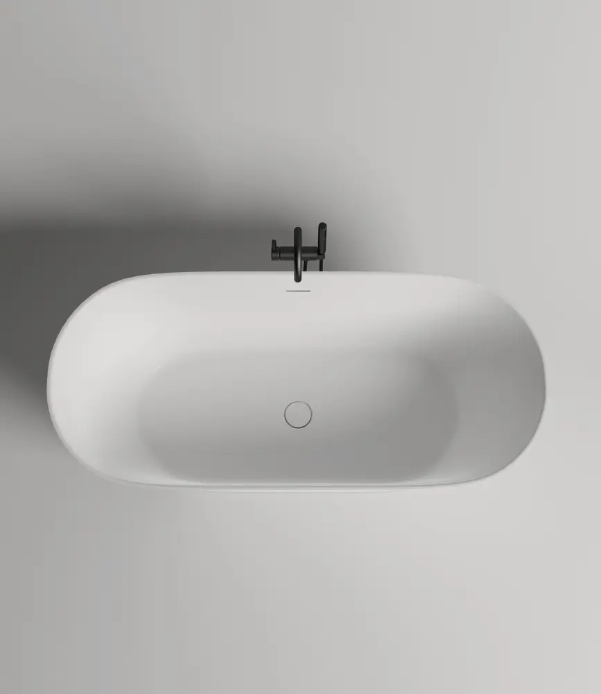 Ванна из искусственного камня Salini Mona S-stone 180x80 102921M белая матовая, отдельностоящая