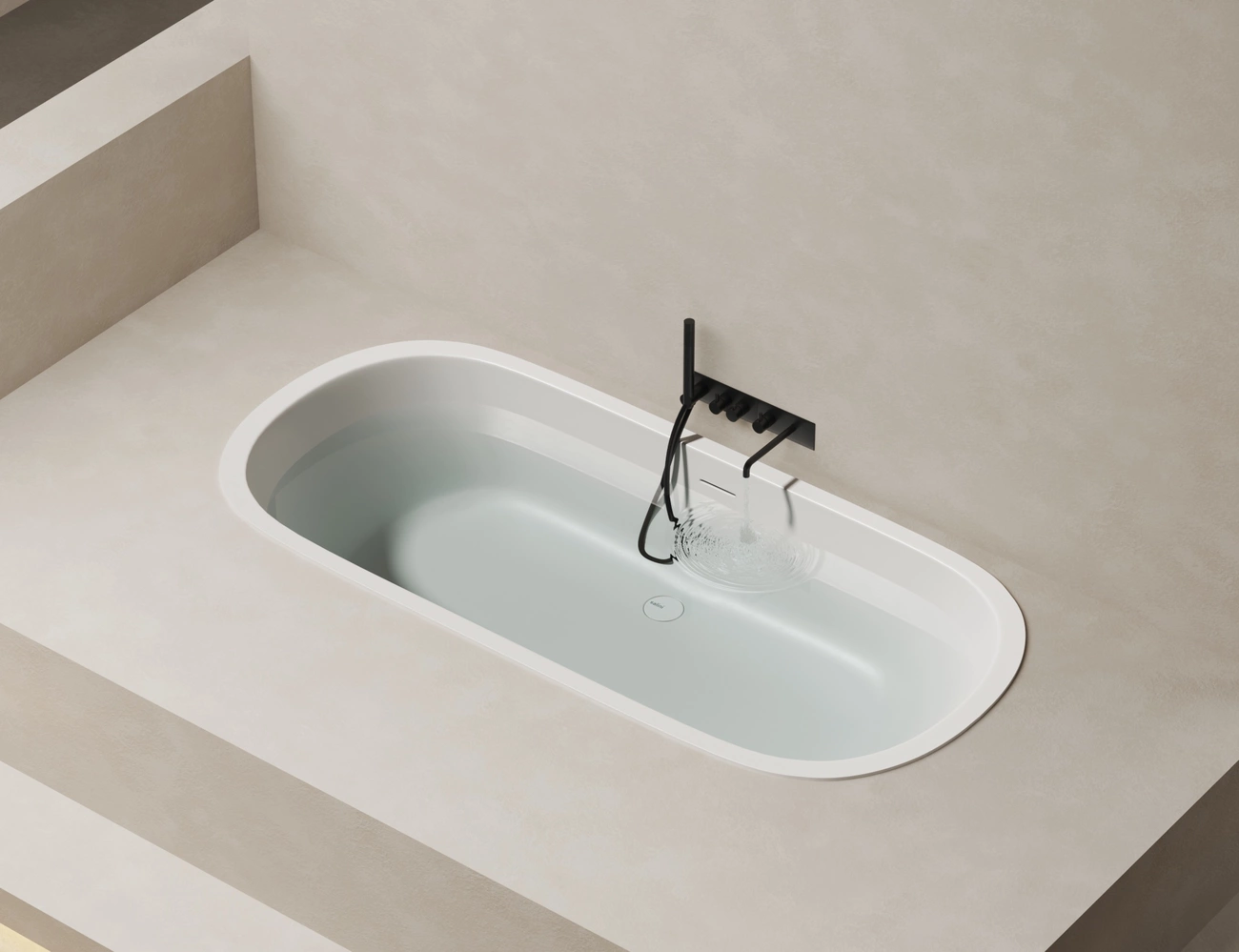 Ванна из искусственного камня Salini Ornella Axis Kit 170x70 104723M S-Stone белая матовая