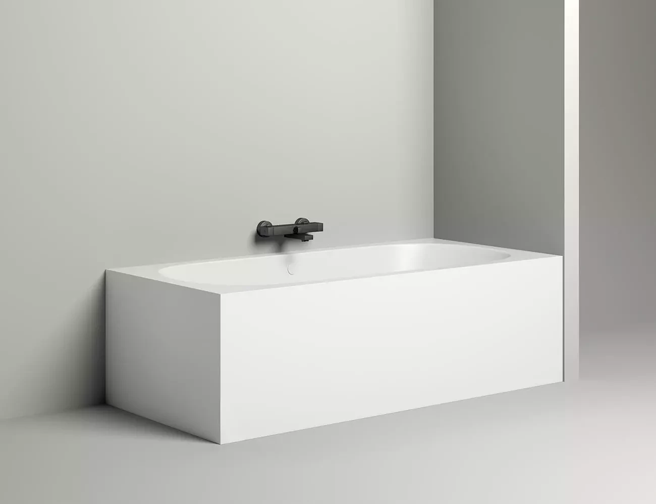 Ванна из литьевого мрамора Salini Ornella Axis S-Sense 190х90 103412G белая глянцевая, встраиваемая