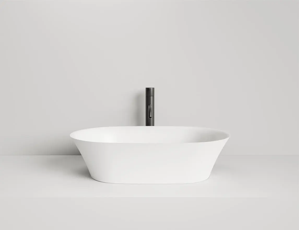 Раковина накладная Salini Mona S-Stone 60 см 110821M из искусственного камня, белая матовая