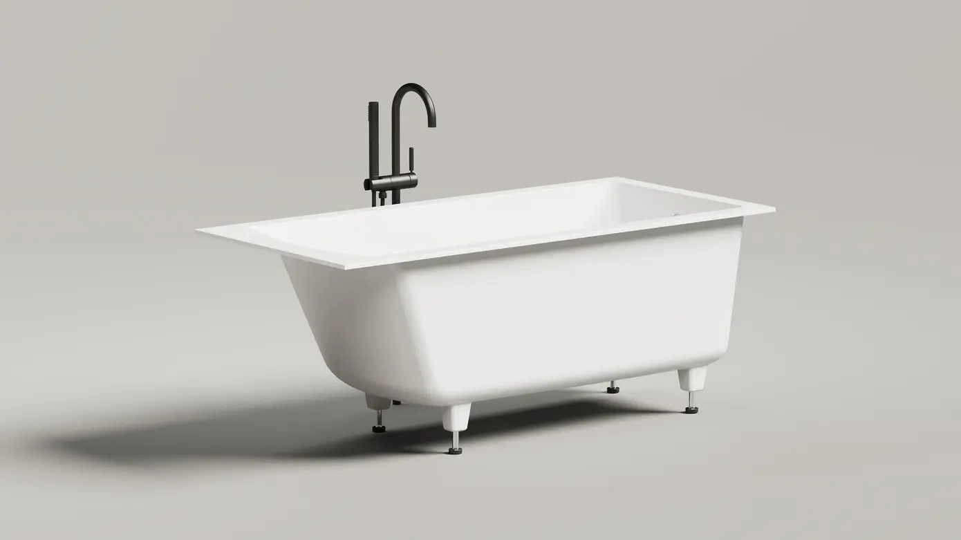 Ванна из литьевого мрамора Salini Cascata 150x70 105011G белая глянцевая