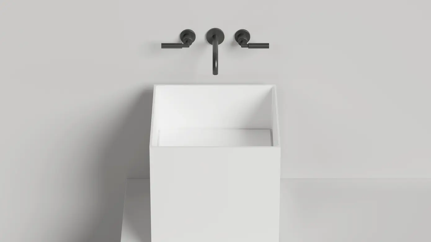 Раковина накладная Salini Armonia Square 03 S-Stone 130523M белая матовая