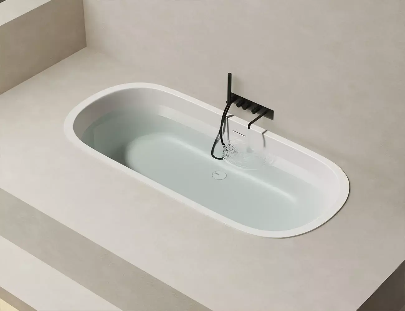 Ванна из искусственного камня Salini Ornella Axis Kit S-Stone 180х80 103521M белая матовая, встраиваемая