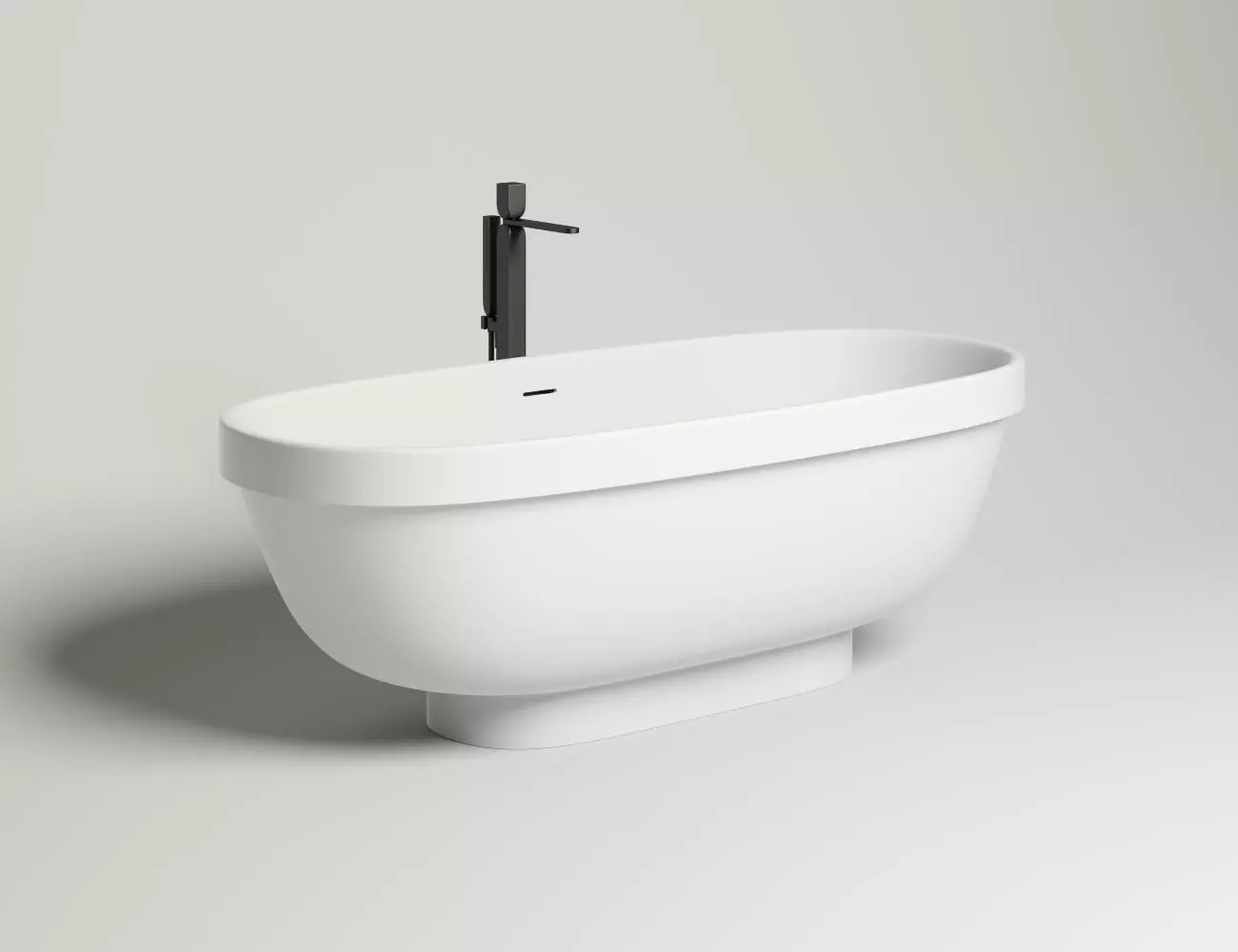 Ванна из искусственного камня Salini Greca S-stone 180х80 103121M белая матовая, отдельностоящая