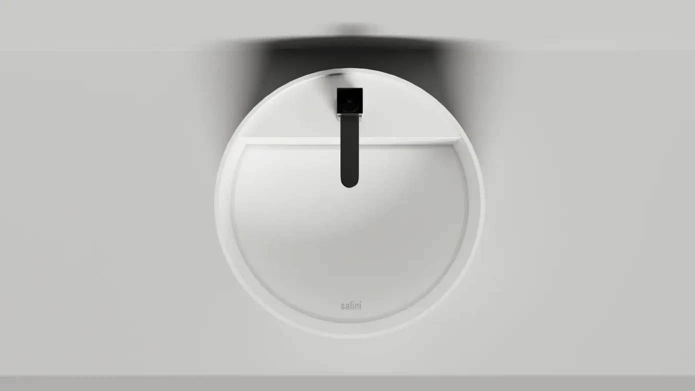 Раковина накладная Salini Armonia Round Top 02 S-Stone 130422TM белая матовая