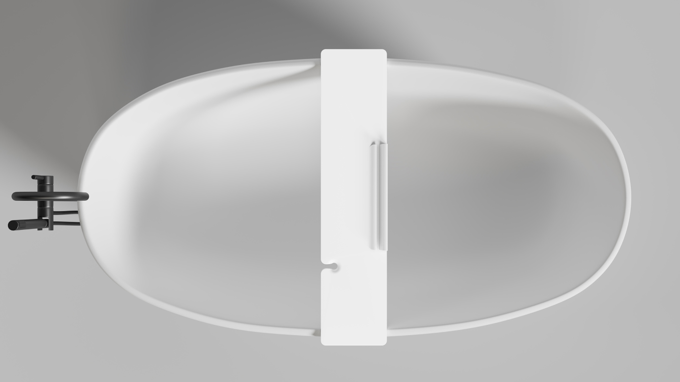 Полка из искусственного камня Salini Gabbiano 1906201M S-Stone белая матовая