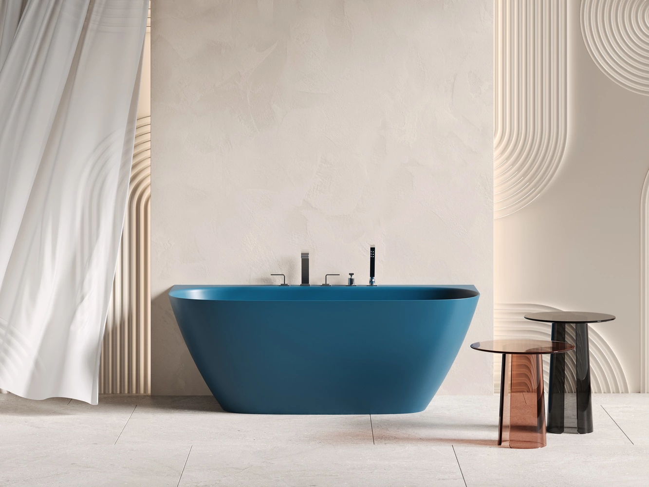 Ванна из литьевого мрамора Salini Sofia Wall S-sense160x80 102517G белая глянцевая, пристенная