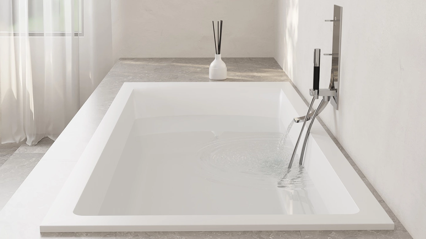 Ванна из искусственного камня Salini Cascata 104213G 180x80 S-Sense белая