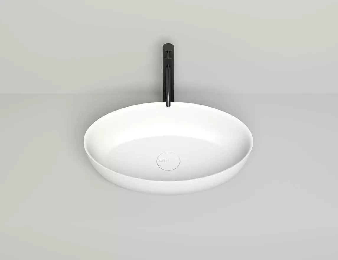 Раковина накладная Salini Alda 01 S-Stone 58 см 110621M из искусственного камня, матовая белая