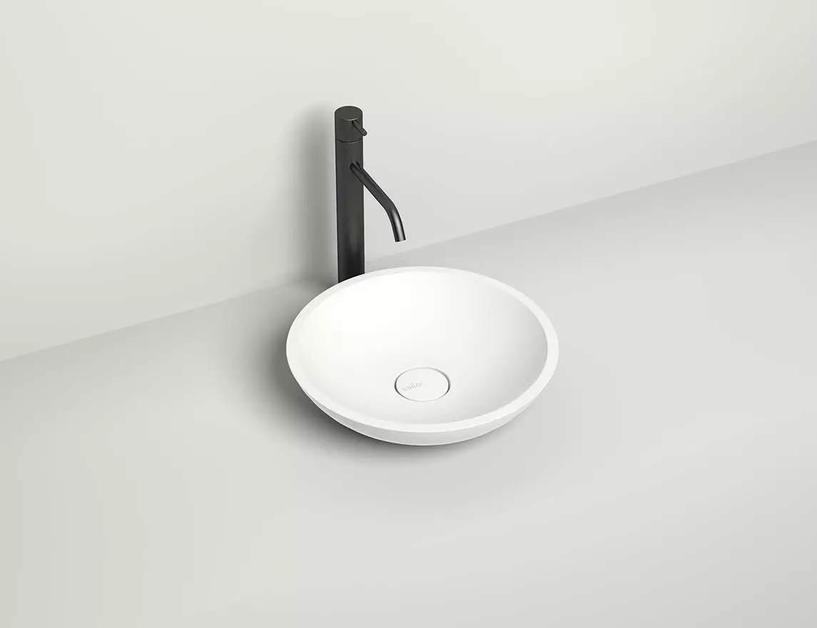 Раковина накладная Salini Callista 05 S-Stone 37 см 1101205SM из искусственного камня, матовая белая