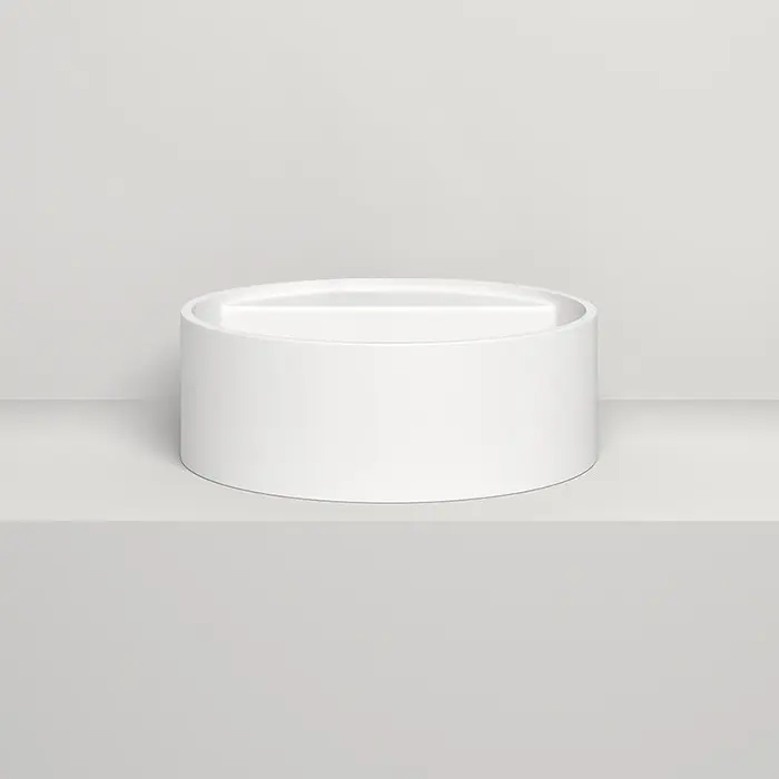 Раковина накладная Salini Armonia Top 02 S-Stone 45 см 130126M из искусственного камня, белая матовая, без отверстия под смеси