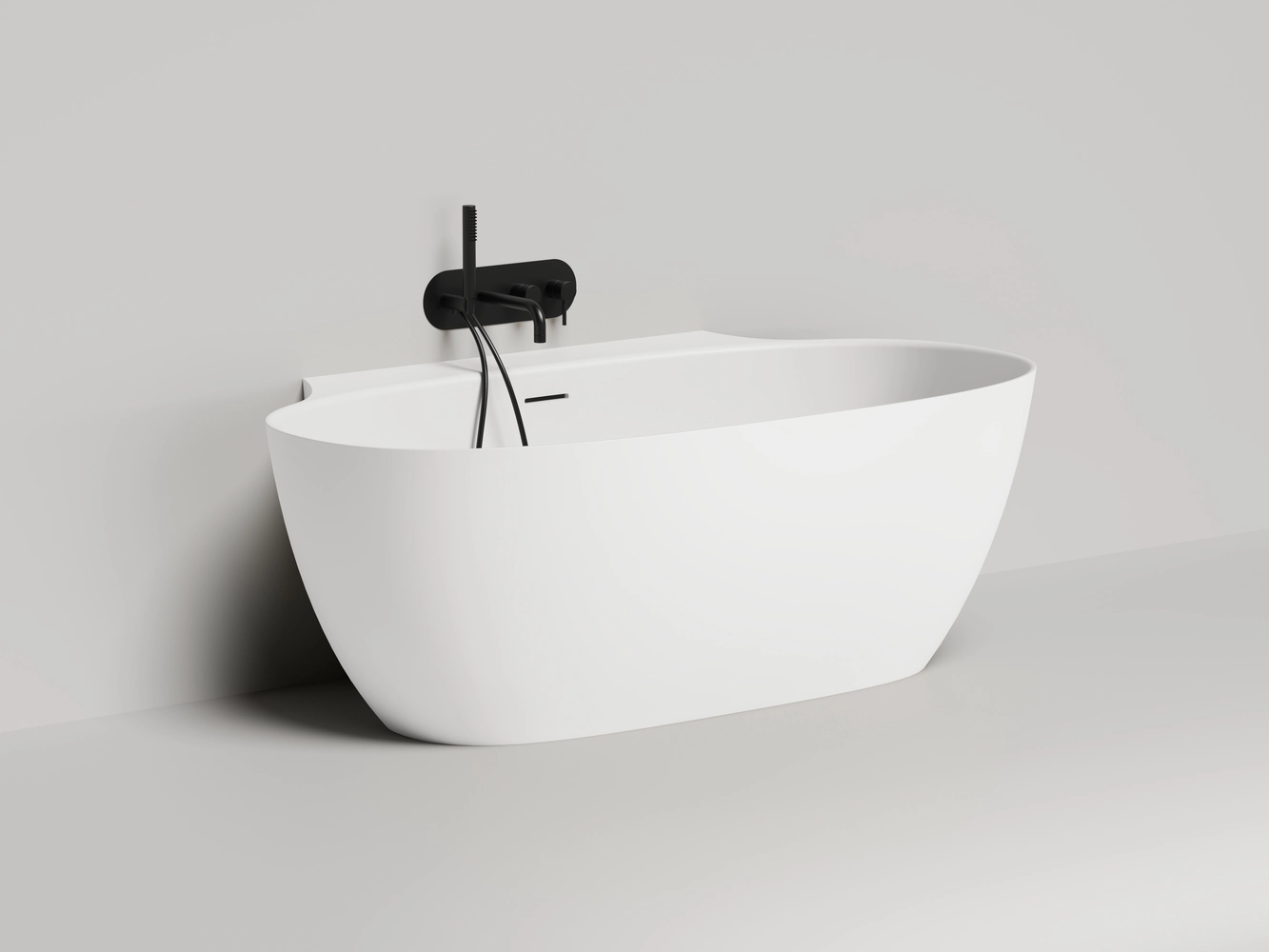 Ванна из искусственного камня Salini Alda Wall S-Stone 170х90 белая матовая