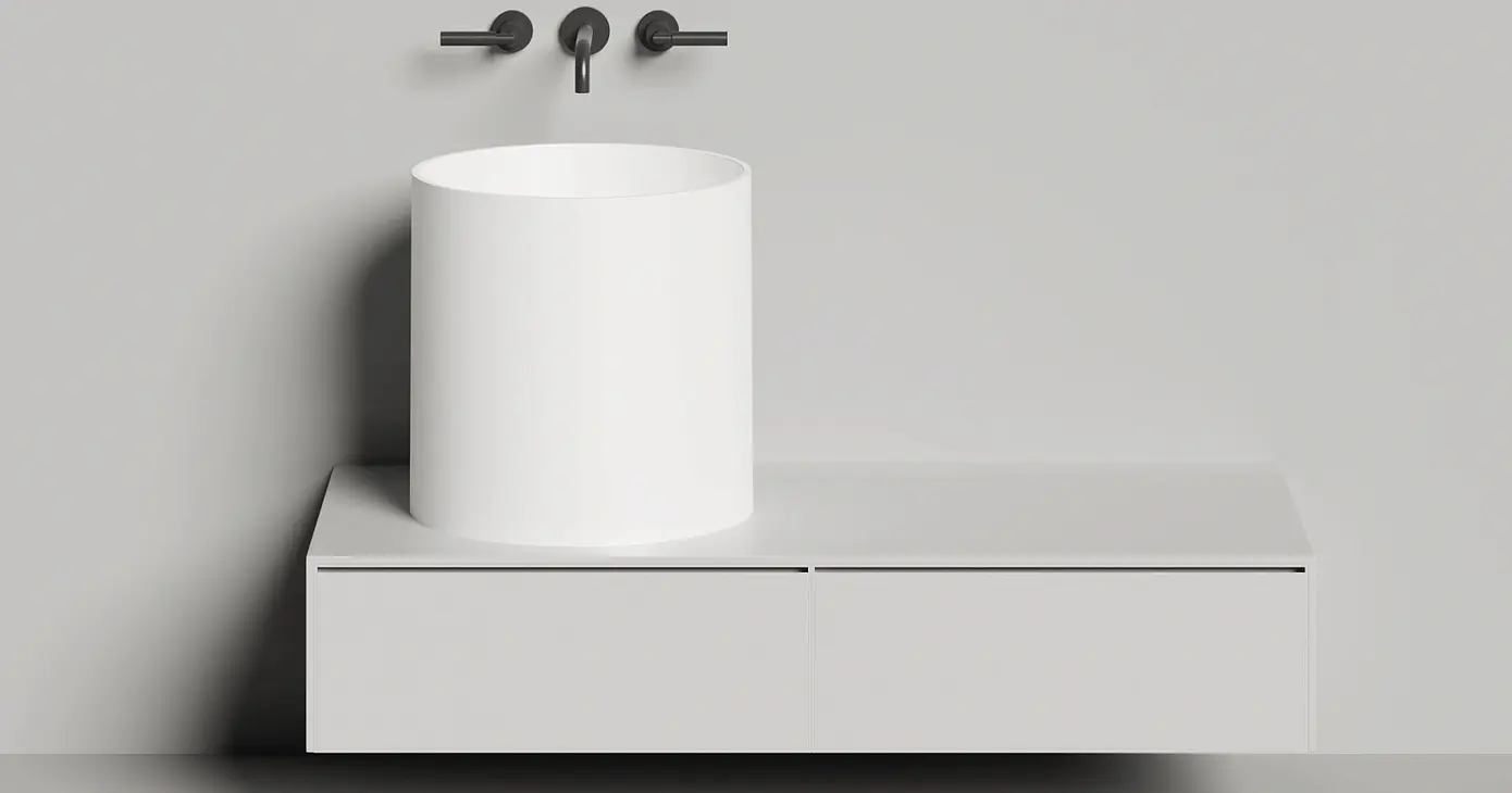 Раковина накладная Salini Armonia 04 S-Sense 130118G белая глянцевая