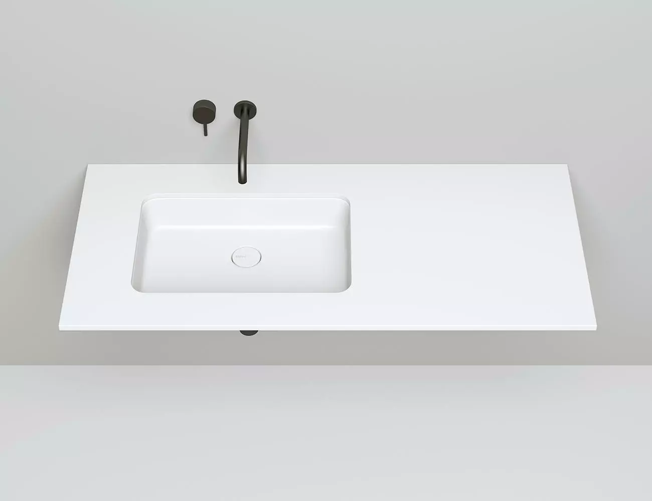 Раковина встраиваемая снизу Salini Marea 09 S-Stone 55 см 1802209M из искусственного камня, белая матовая