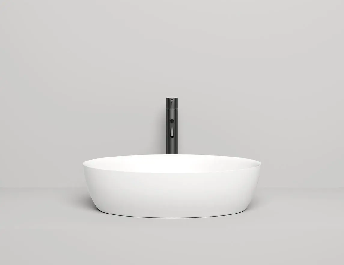 Раковина накладная Salini Alda 01 S-Sense 58 см 110611G из литьевого мрамора, глянцевая белая