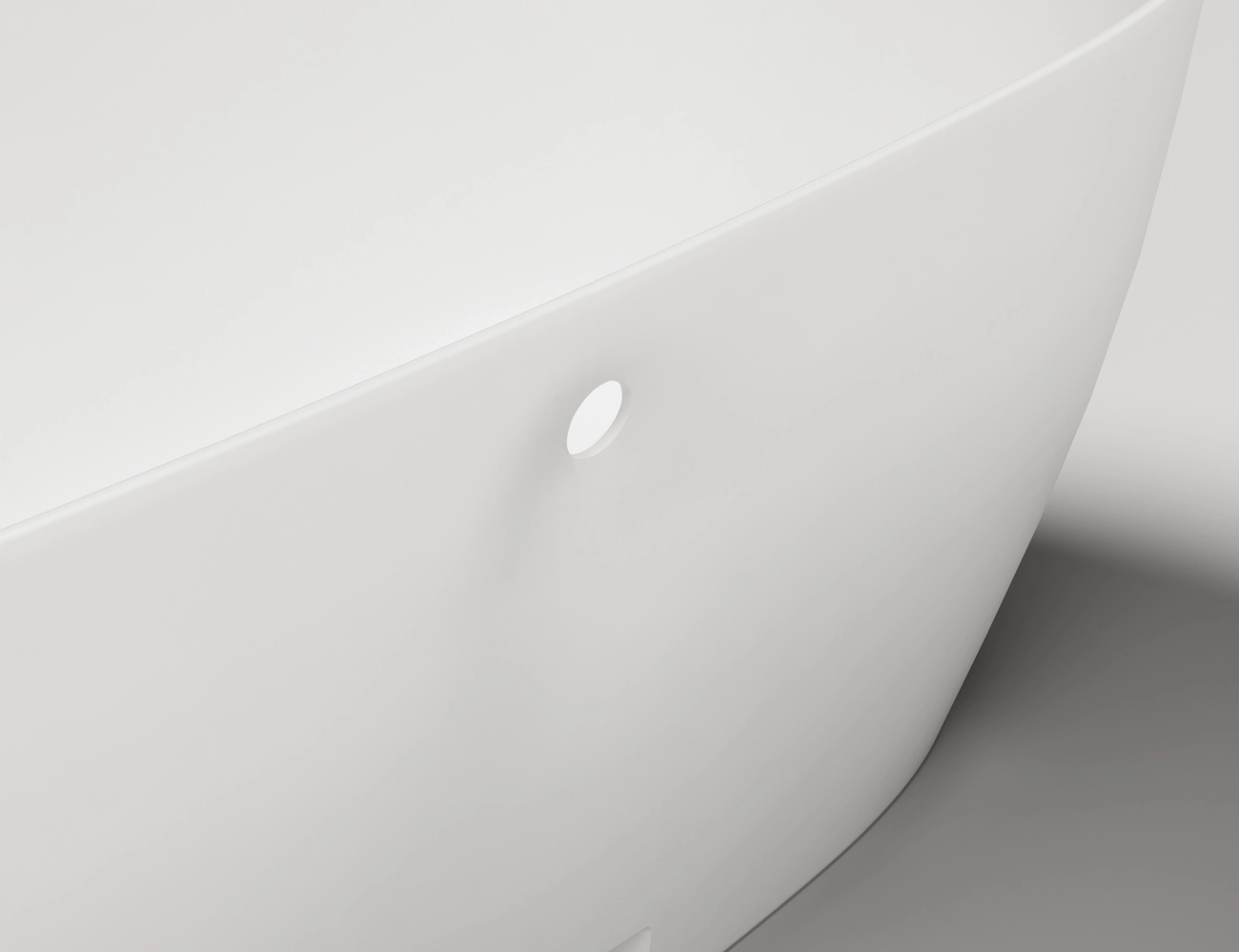 Ванна из литьевого мрамора Salini Sofia Light 165х75 103711G S-Sense с переливом, белая глянцевая