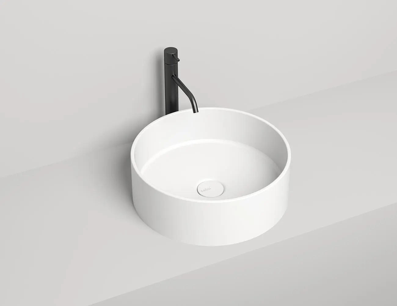 Раковина накладная Salini Armonia 02 S-Stone 44 см 130112SM из искусственного камня, матовая белая