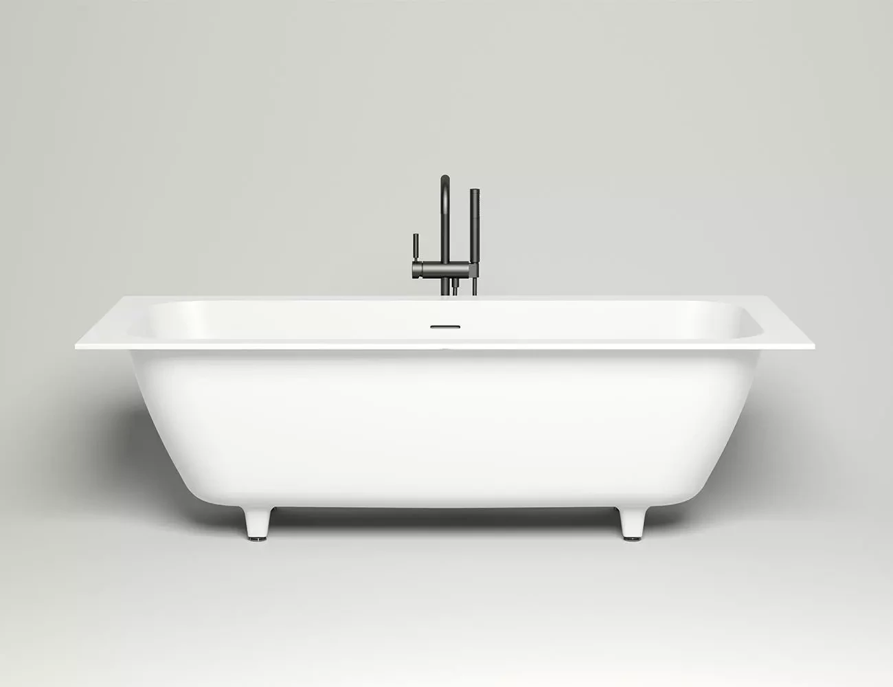 Ванна из литьевого мрамора Salini Orlanda Axis Kit S-Sense 180х80 103312G белая глянцевая, встраиваемая