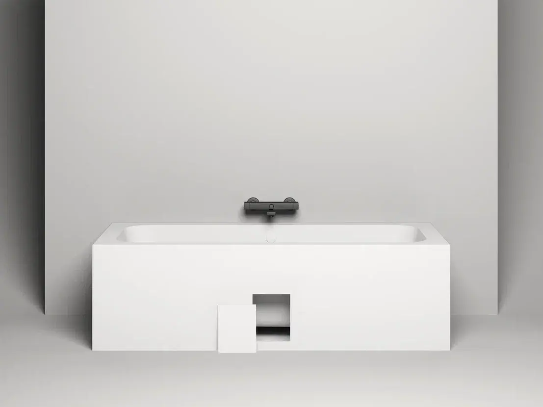 Ванна из литьевого мрамора Salini Orlandа Axis S-sense 191х80 103211G белая глянцевая, встраиваемая