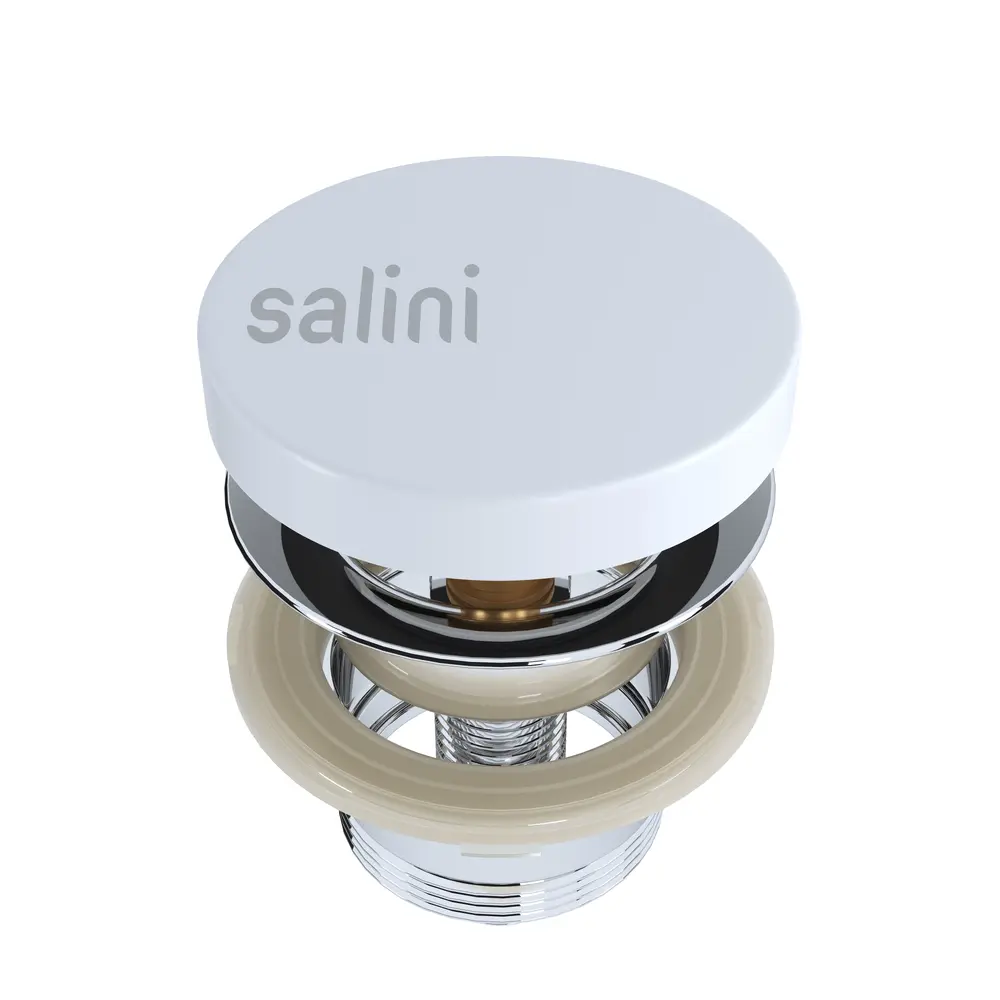 Донный клапан Salini для раковины S-Sense 162202G белый глянцевый