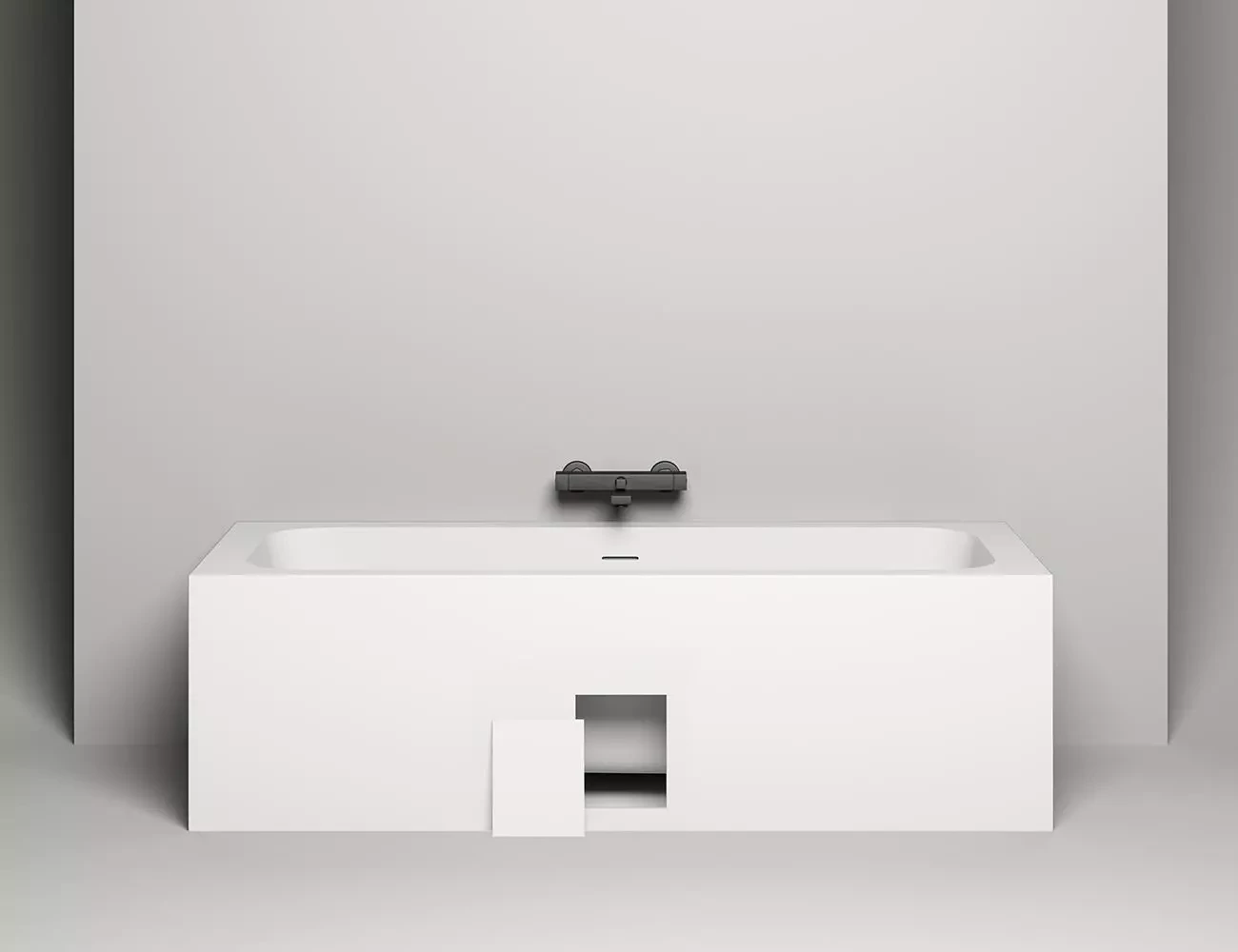 Ванна из литьевого мрамора Salini Orlanda Axis Kit S-Sense 180х80 103312G белая глянцевая, встраиваемая
