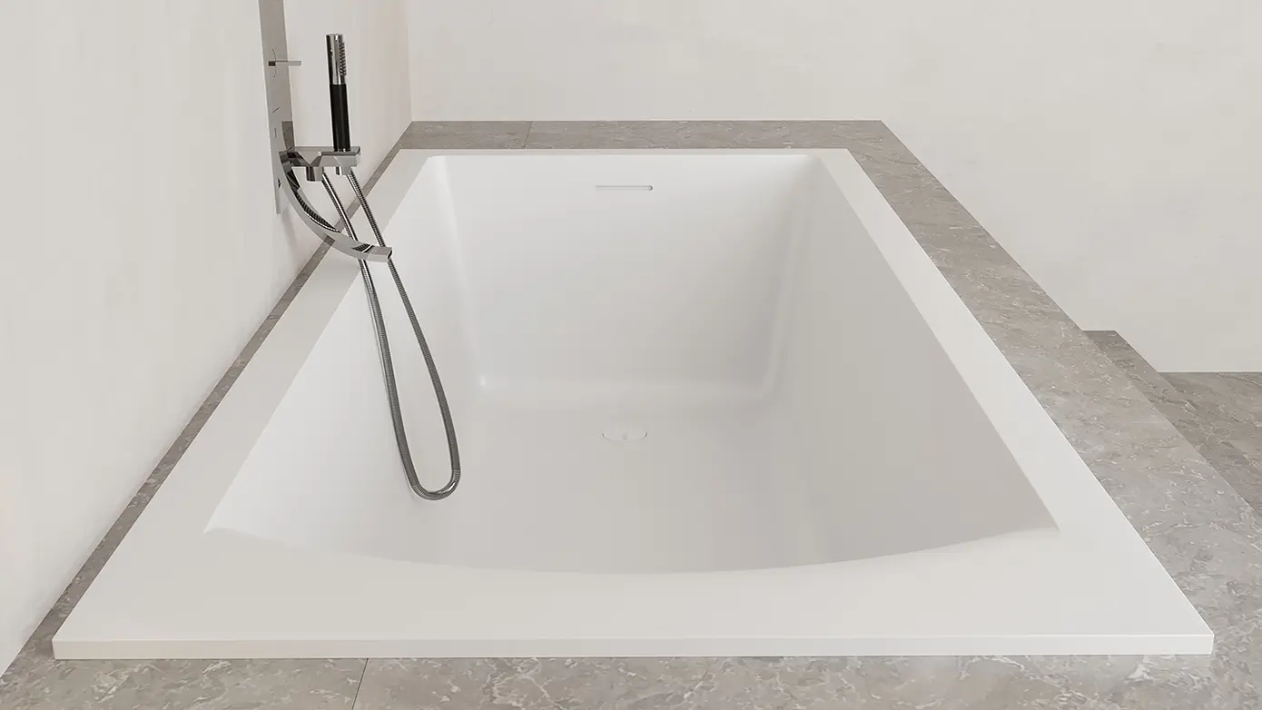 Ванна из искусственного камня Salini Cascata KIT 104523M 180x80 S-Stone белая