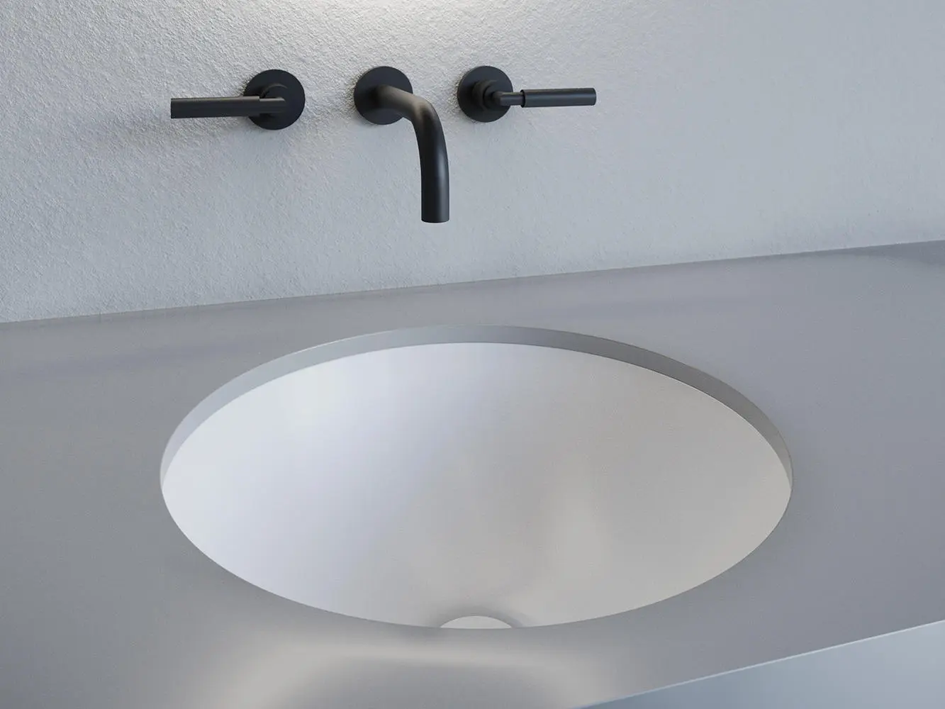 Раковина встраиваемая снизу Salini Marea 05 S-Stone 42 см 1802205M из искусственного камня, матовая белая