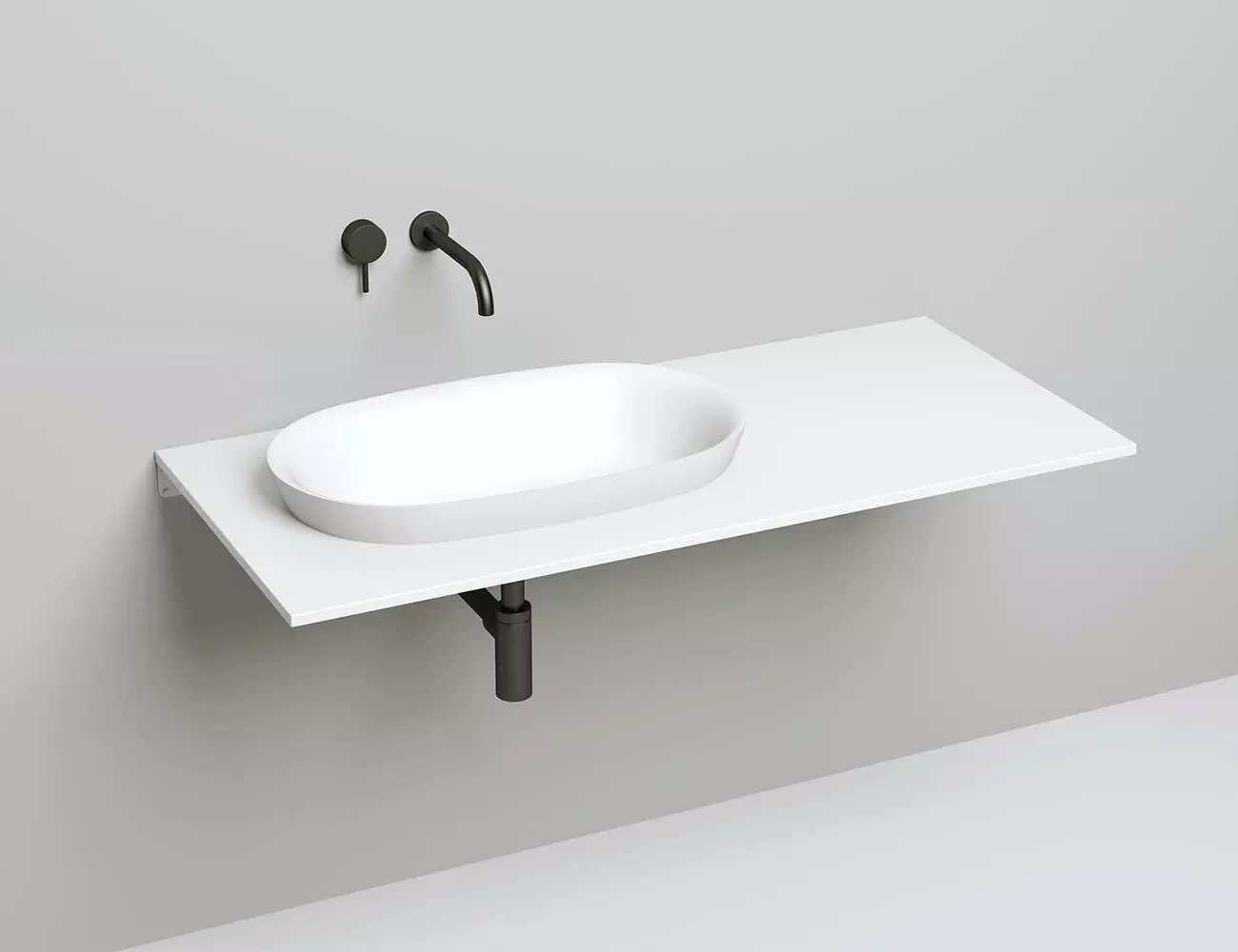 Раковина встраиваемая сверху Salini Marea 01 S-Stone 65 см 1802201M из искусственного камня, матовая белая