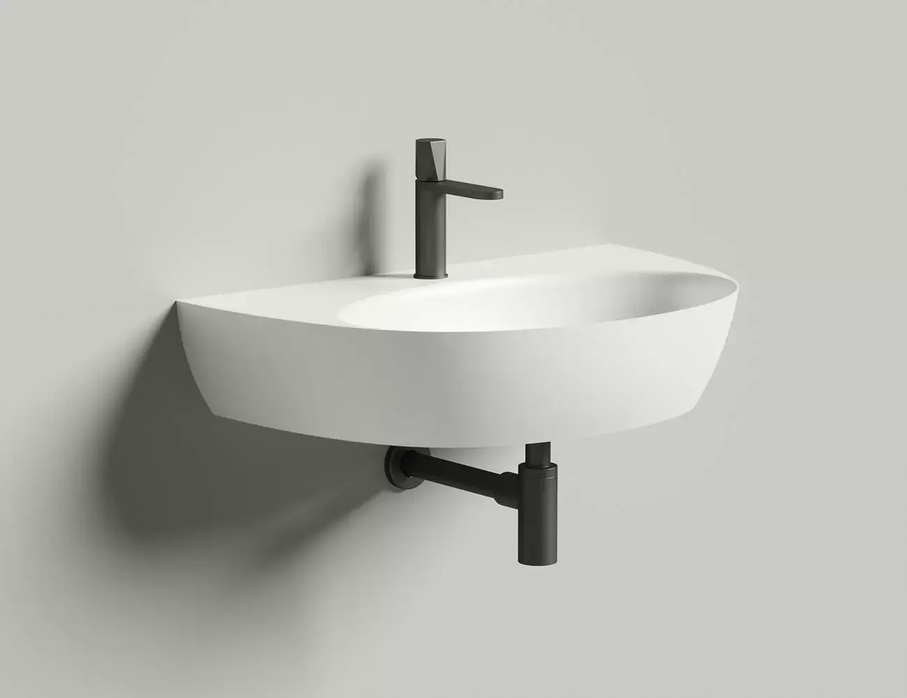 Раковина подвесная Salini Alda Wall 03 S-Sense 71 см 140313G из литьевого мрамора, белая глянцевая