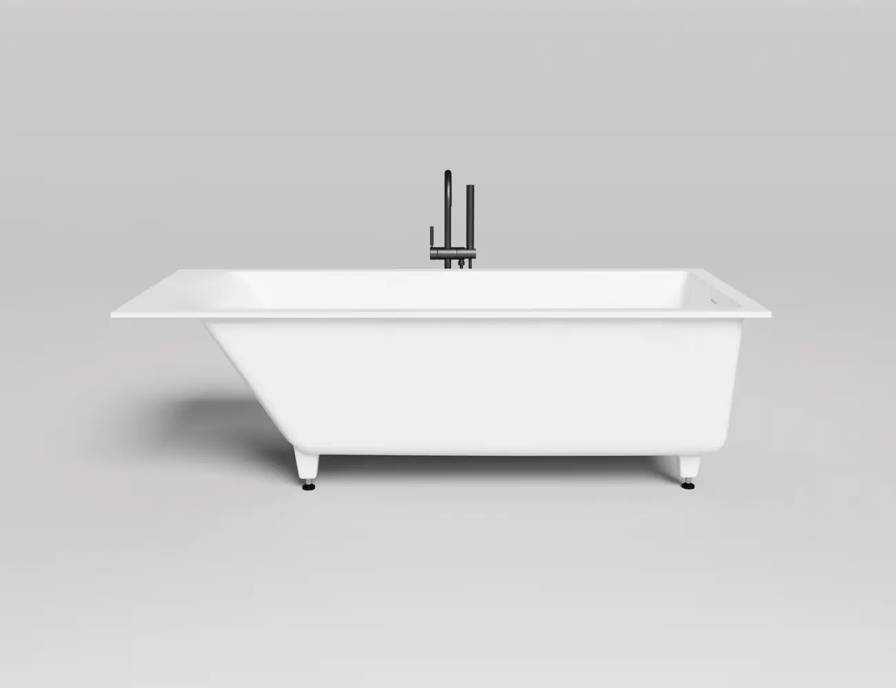 Ванна из искусственного камня Salini Cascata KIT 104523M 180x80 S-Stone белая