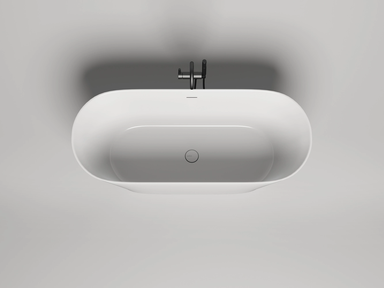 Ванна из литьевого мрамора Salini Mona S-Sense 170x72 102912G белая глянцевая, отдельностоящая