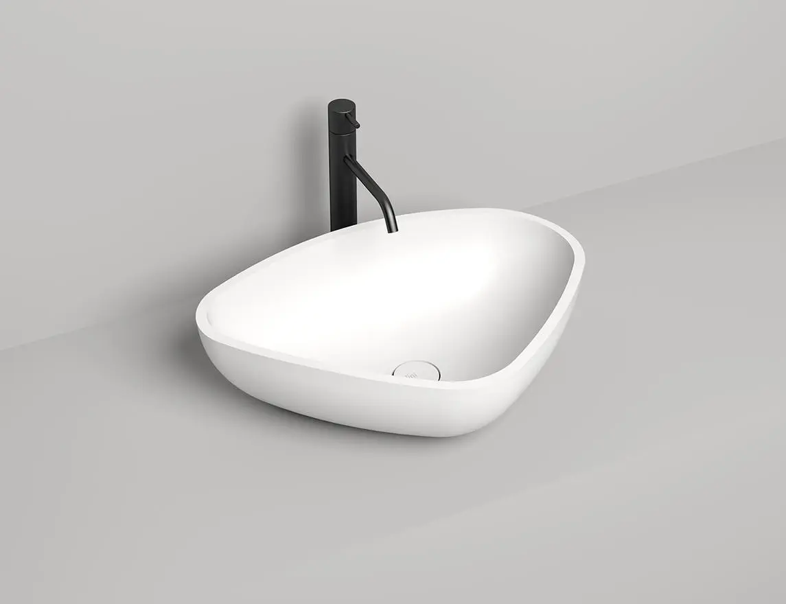 Раковина накладная Salini Gloria 06 S-Stone 56 см 1102206M из искусственного камня, матовая белая