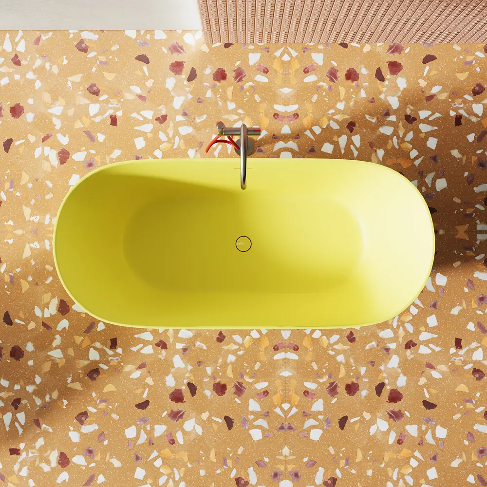 Ванна из литьевого мрамора Salini Mona S-Sense 170x72 102912G белая глянцевая, отдельностоящая