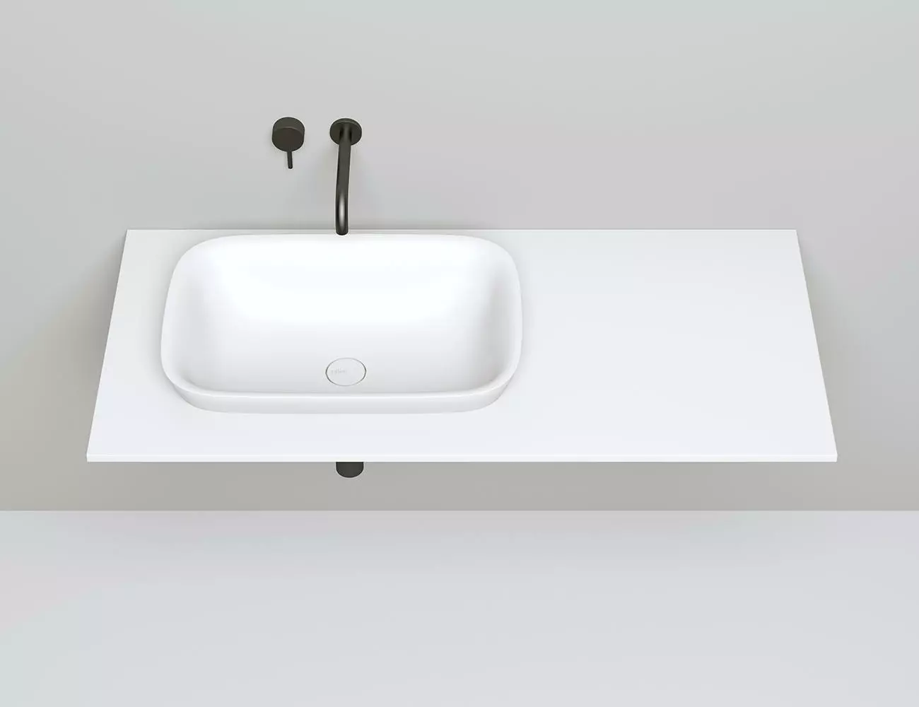 Раковина встраиваемая сверху Salini Marea 02 S-Stone 60 см 1802202M из искусственного камня, матовая белая