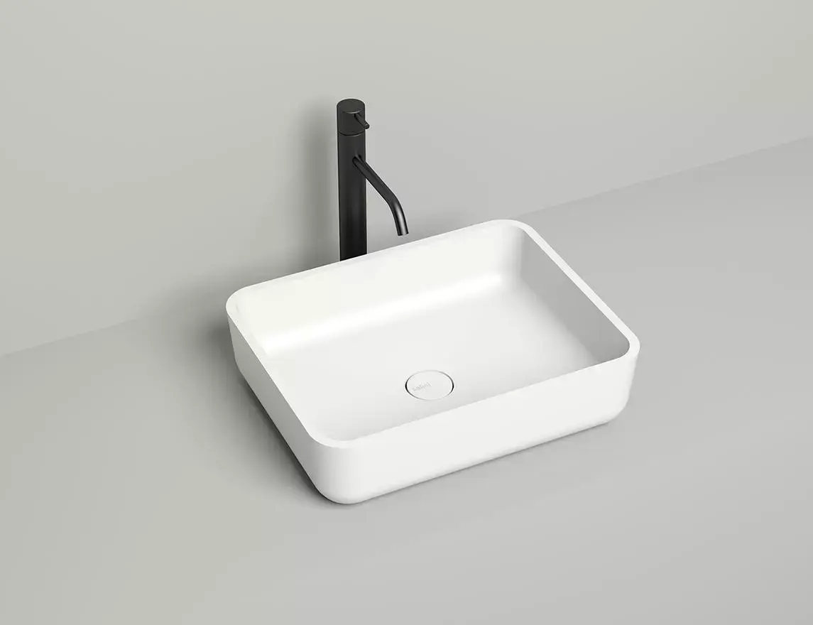 Раковина накладная Salini Gloria 09 S-Stone 48 см 1102209M из искусственного камня, матовая белая