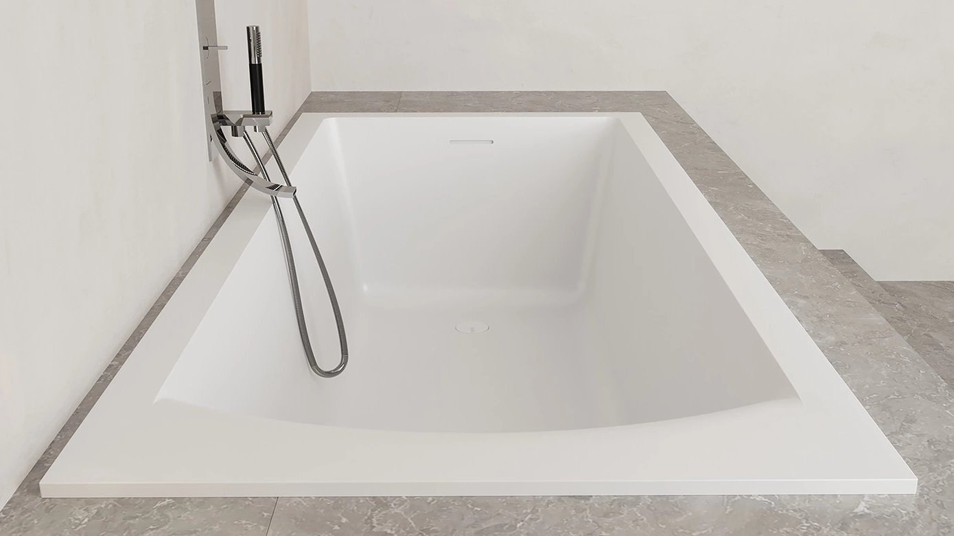 Ванна из искусственного камня Salini Cascata 104513M 180x80 S-Sense белая