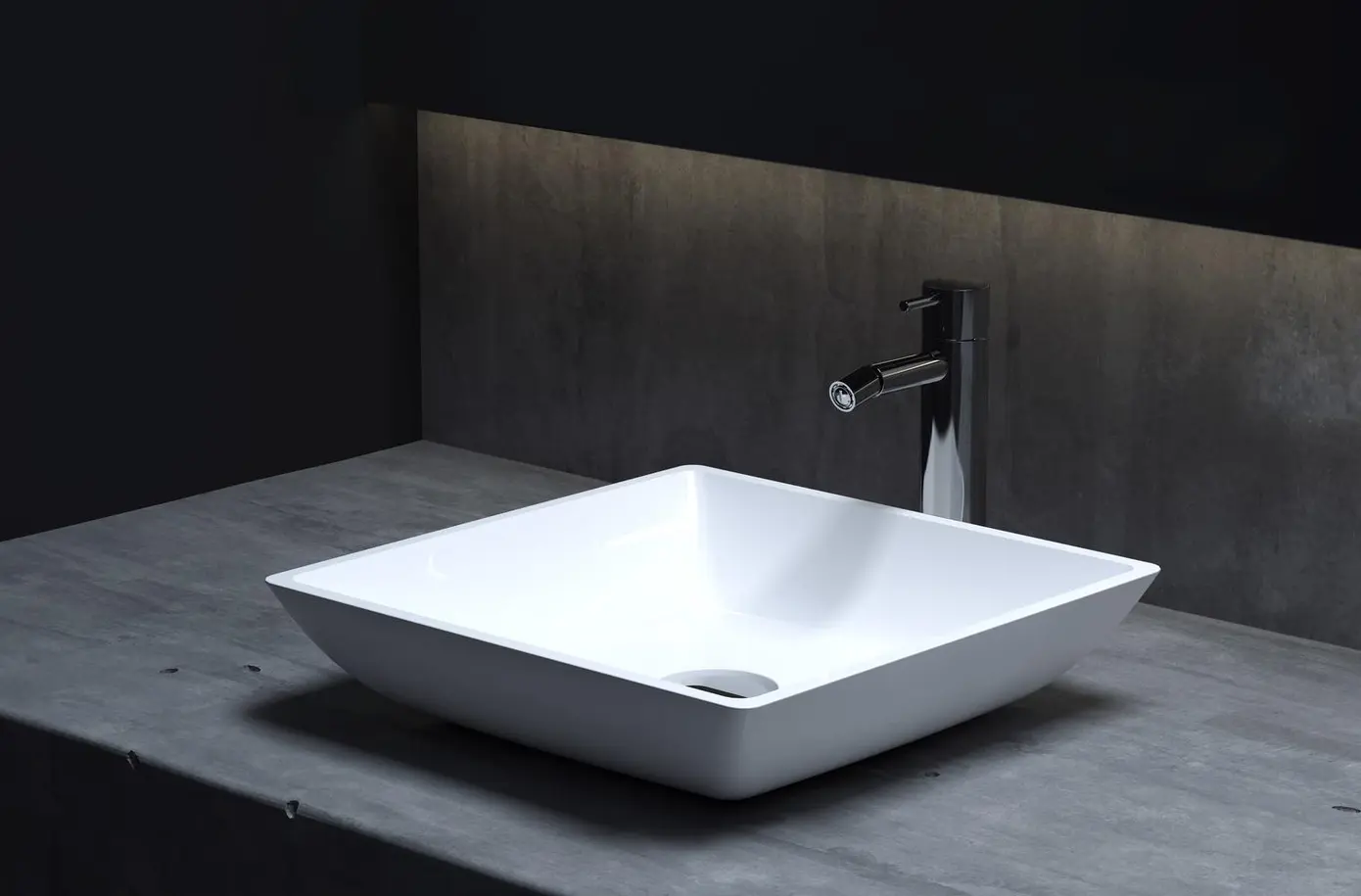 Раковина накладная Salini Callista 04 (матовая) Sapirit 1101108M