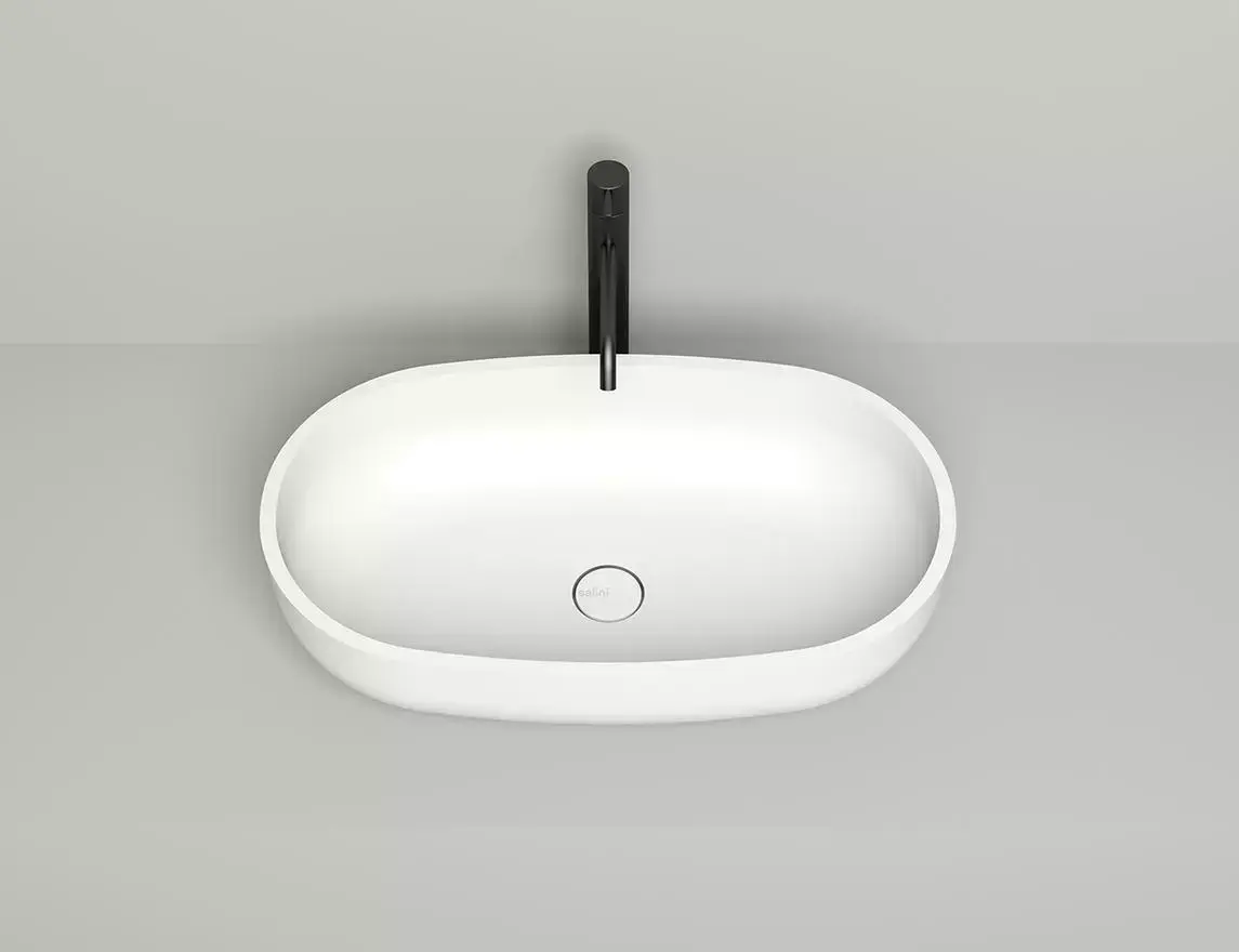 Раковина накладная Salini Gloria 05 S-Stone 64 см 1102205M из искусственного камня, матовая белая