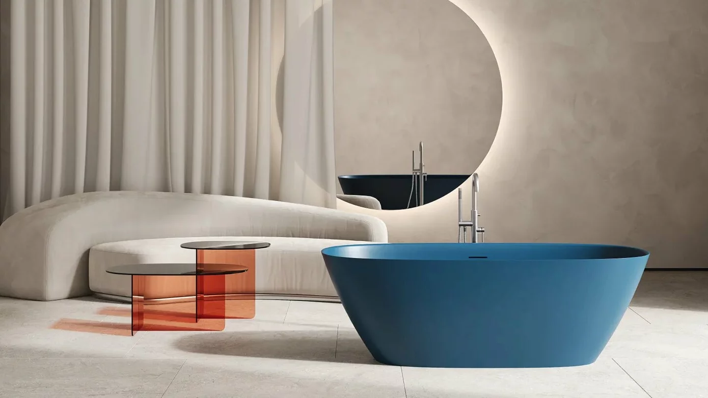 Ванна из искусственного камня Salini Sofia 185x90 102519G S-Sense, глянцевая, белая